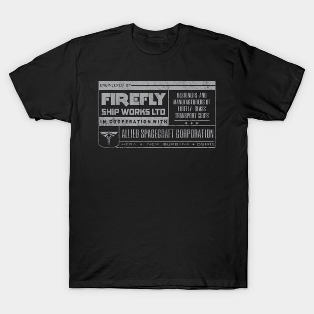 Firefly Ship Works, distressed T-Shirt by hauntedjack